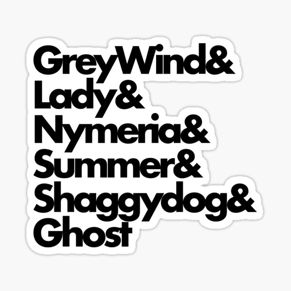 Stark Direwolves Sticker