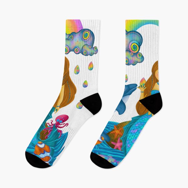 Item preview, Mermaid and Ocean Friends in Rainstorm designed and sold by HushTheMoon.