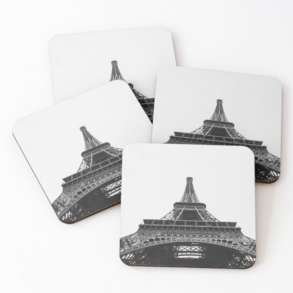 Item preview, The landmark Eiffel Tower in Paris, France with a gray background. designed and sold by m313andrade.
