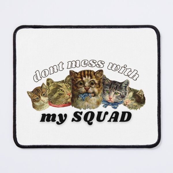 Item preview, don’t mess with my squad cat designed and sold by Maddie OMalley.