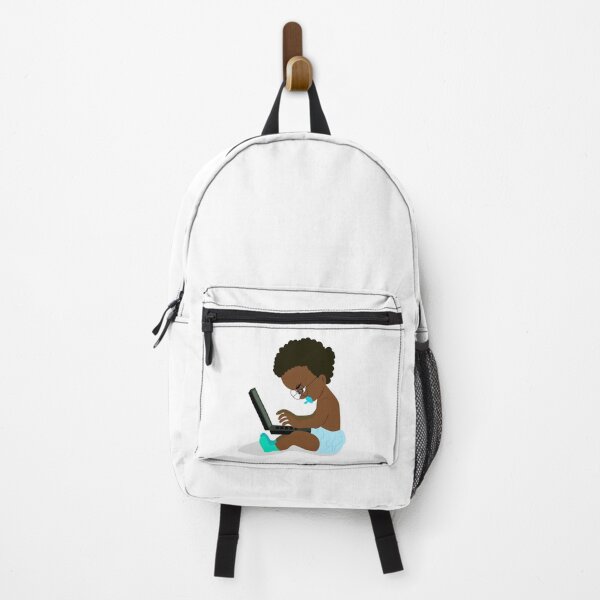 Item preview, Cute little boy character using laptop while sitting on the floor designed and sold by deeplaxman.