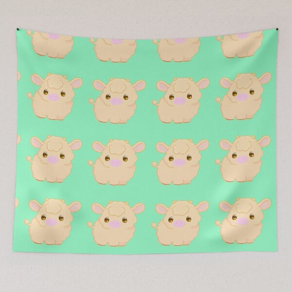 Item preview, Cute fluffy cow designed and sold by MeowMeowsShop.