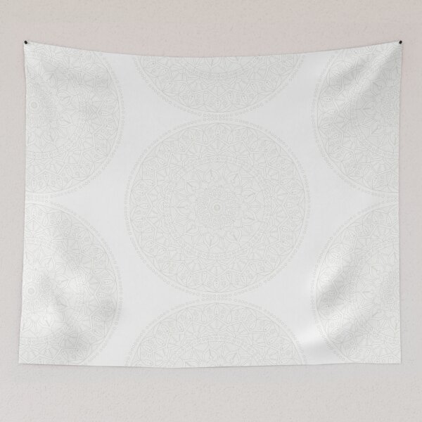Item preview, Cream on White Circle of Life Mandala designed and sold by Jacob Thomas.