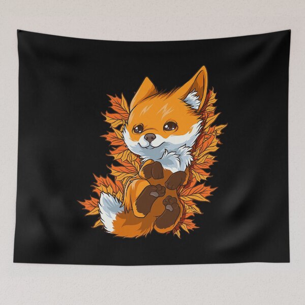 Item preview, Red Forest Fox Baby Animal Autumn Fall Leaves designed and sold by PerkinsAarav.