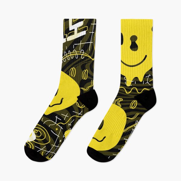 Item preview, japanese style yellow smile emoji optical pattern designed and sold by Beeroclock.