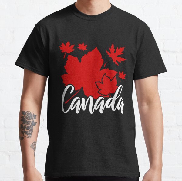 Maple Leaf Print T-Shirt Red Canadian Flag Harajuku T Shirts Short