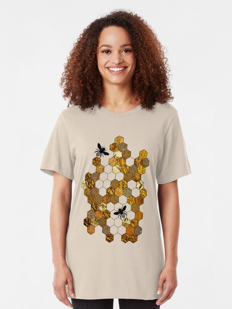 honeycomb material t shirt