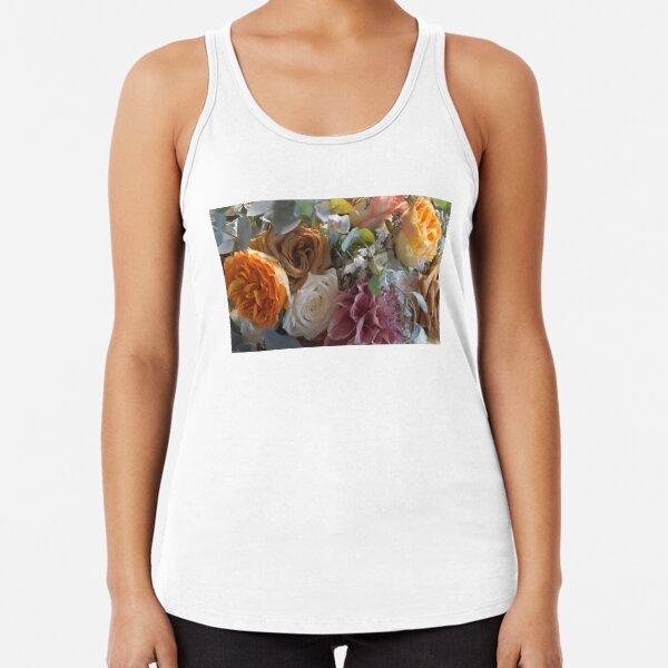 Autumn Brides Bouquet by Avril Thomas Racerback Tank Top