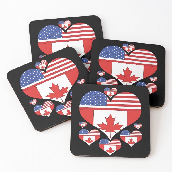 Item preview, American Canadian Friendship US Flag Heart Canada Flag Canada designed and sold by bestshirtdesign.