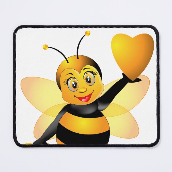 Item preview, Honey bee cartoon with heart shape designed and sold by ZieProject.