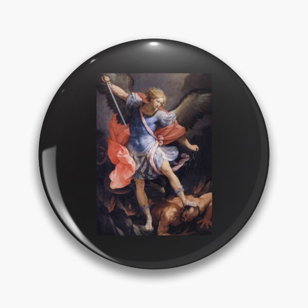Item preview, ANGELS AND DEMONS The Archangel Michael defeating Satan 1635 Guido Reni designed and sold by NguyenTranOner.