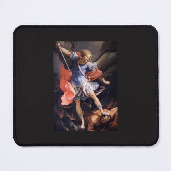 Item preview, ANGELS AND DEMONS The Archangel Michael defeating Satan 1635 Guido Reni designed and sold by NguyenTranOner.