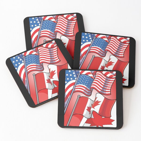 Item preview, US Flag Canada Flag American Canadian Friendship Canada designed and sold by bestshirtdesign.