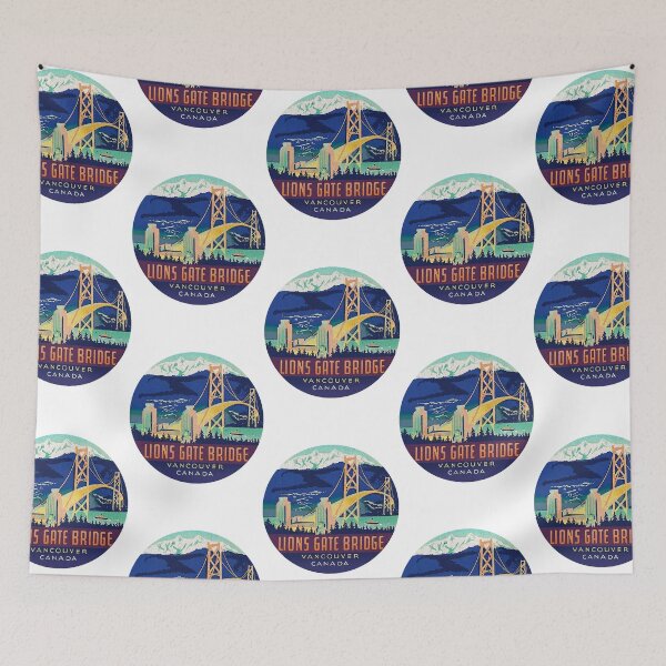Item preview, Lions Gate Bridge Vancouver Canada Vintage decal  designed and sold by BFRj8rnk.