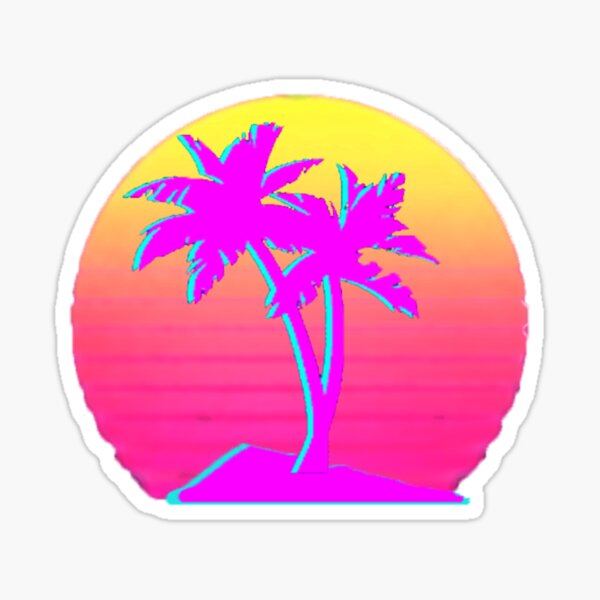 Retro Palm Tree Sticker