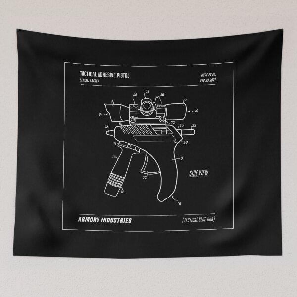 Item preview, Tactical Glue Gun (White Outline) designed and sold by Rzera-.