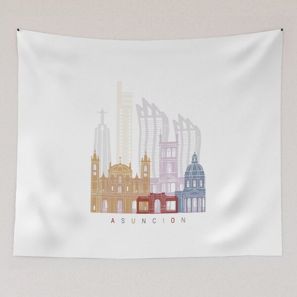 Item preview, Asunción skyline poster designed and sold by paulrommer.