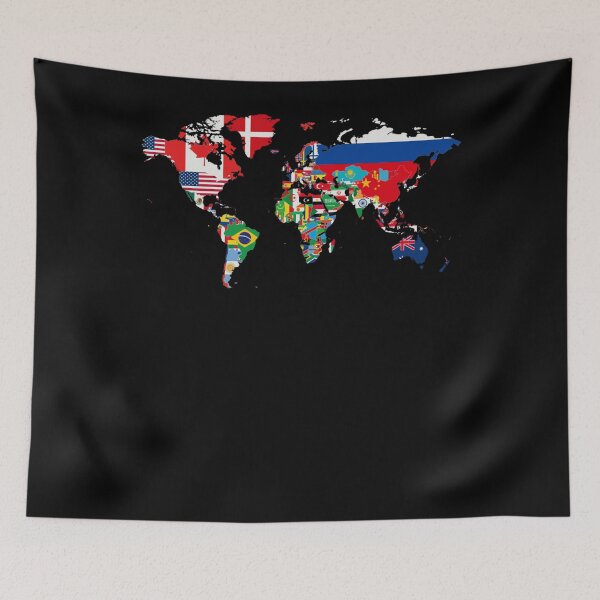 Item preview, International World Flags Funny Flags World Map designed and sold by KimberlyOppen.