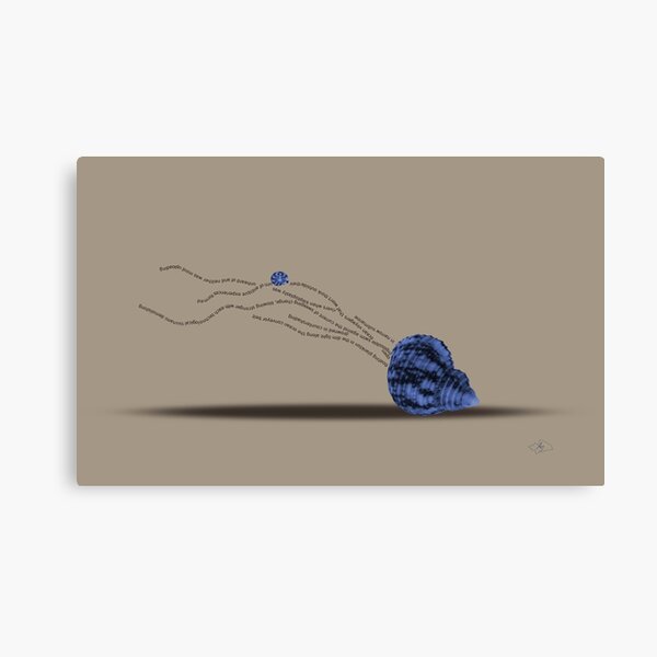 Plankton visual poetry seashell collection with seascape photography Canvas Print