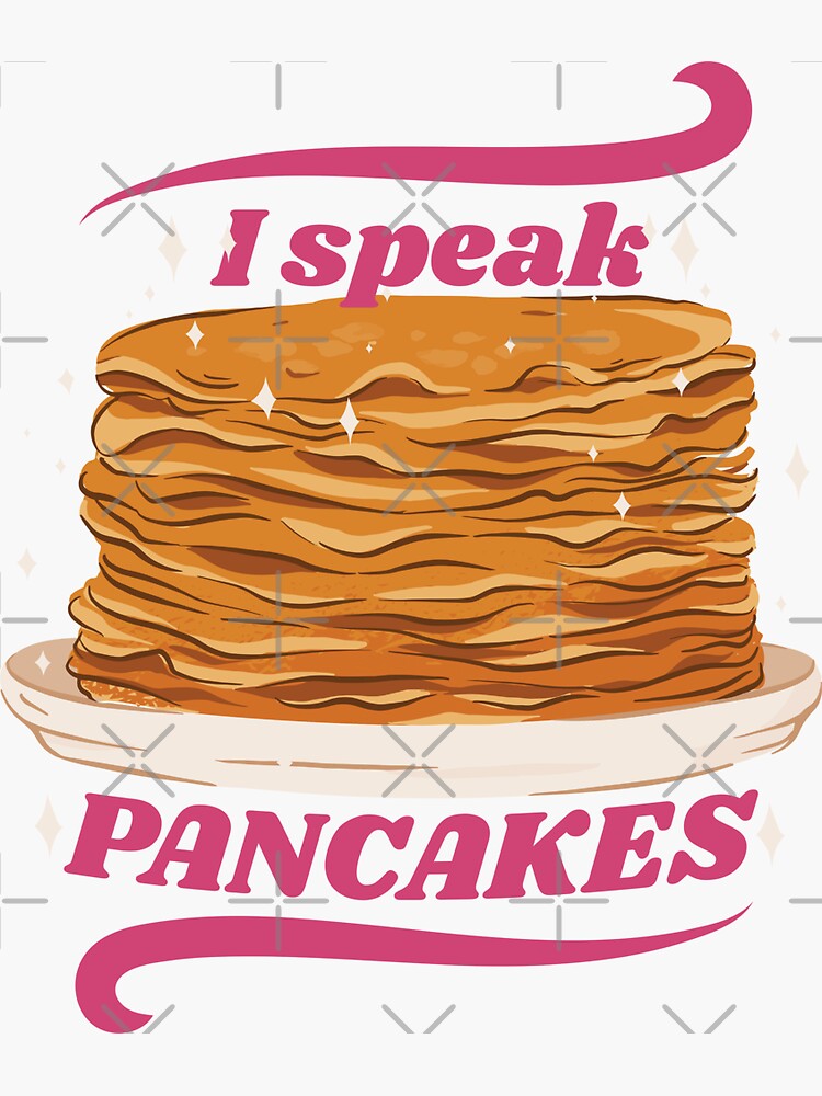 "Lustig Pfannkuchen Sirup Spruch Frühstück Spaß" Sticker von DrosoMan