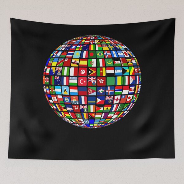 Item preview, International World Flags Flags World Map designed and sold by KimberlyOppen.