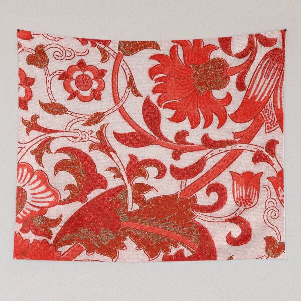 Item preview, Red Gold White Floral Lodden Pattern designed and sold by fowons.