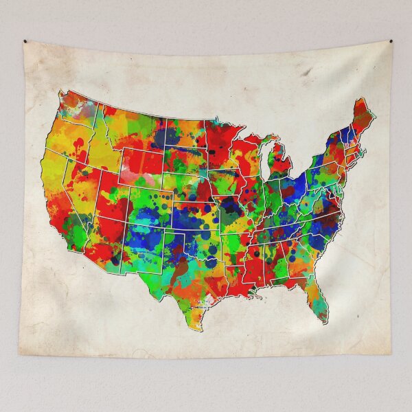 Item preview, united states map usa map 2 designed and sold by BekimART.