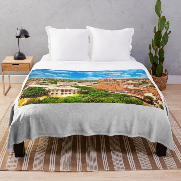 Item preview, Aerial of downtown Laredo, Texas - digital painting designed and sold by NickoPrints.