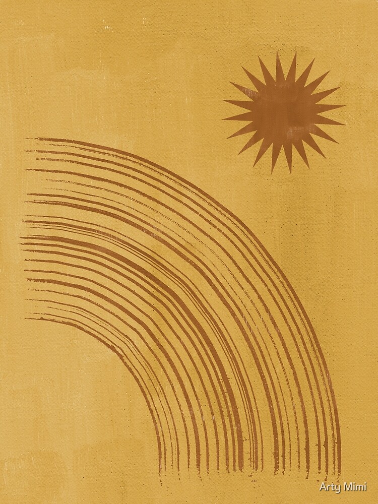 "Mid Century Modern Abstract Art, Abstract Rainbow Wall Decor