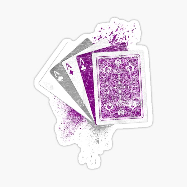 Asexuality T Ace Flag Playing Cards Queer Lgbt Asexual Sticker By Kyogofuruhashi Redbubble 