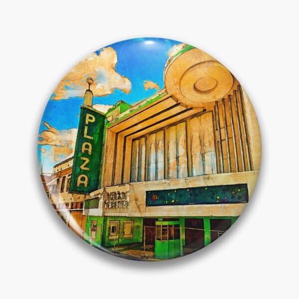 Item preview, Plaza Theater in Laredo - digital painting with vintage look designed and sold by NickoPrints.