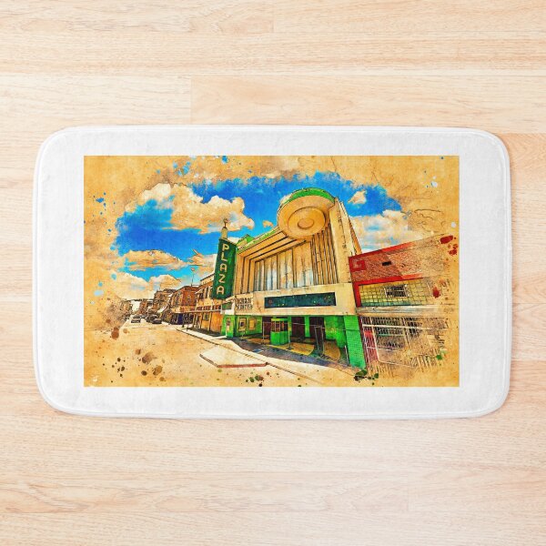 Item preview, Plaza Theater in Laredo - digital painting with vintage look designed and sold by NickoPrints.