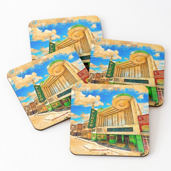 Item preview, Plaza Theater in Laredo - digital painting with vintage look designed and sold by NickoPrints.