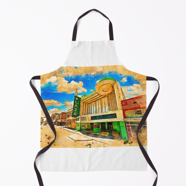 Item preview, Plaza Theater in Laredo - digital painting with vintage look designed and sold by NickoPrints.