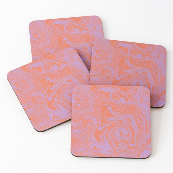 Item preview, Lilac and Orange  Abstract Psychedelic Swirl Liquid Pattern designed and sold by IraNiva.