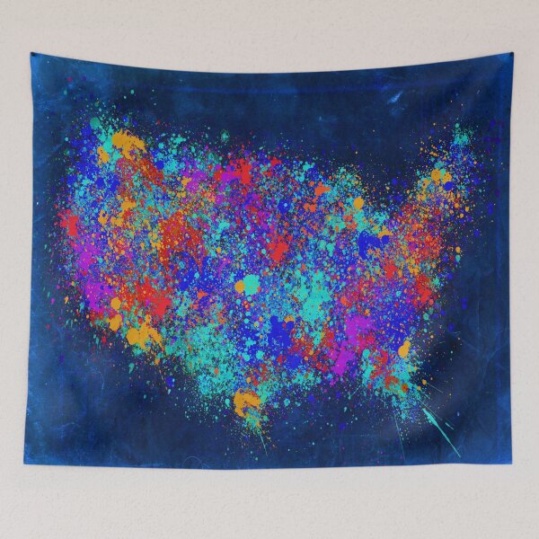 Item preview, united states map usa map 3 designed and sold by BekimART.