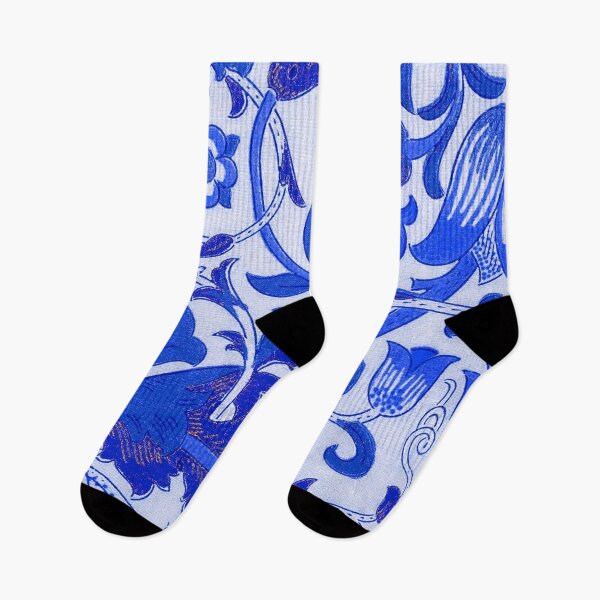 Item preview, Navy Blue Floral Lodden Pattern designed and sold by fowons.