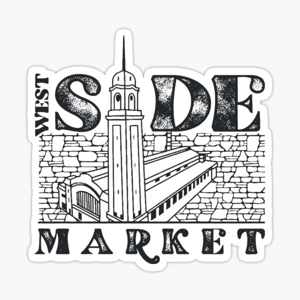 Item preview, West Side Market Building Retro designed and sold by cocanut.