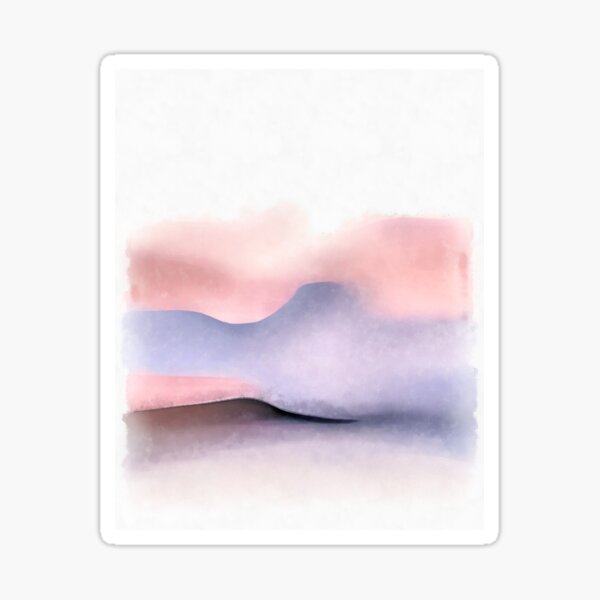 "Abstract Minimalist Art 08 Pastel Watercolor" Sticker by mhfoto