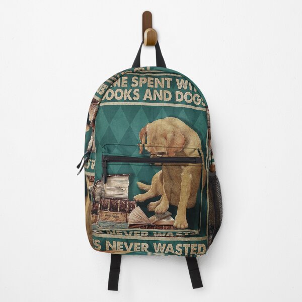 Item preview, Time spent with books and dogs is never wasted dog lover designed and sold by KravecUziel.