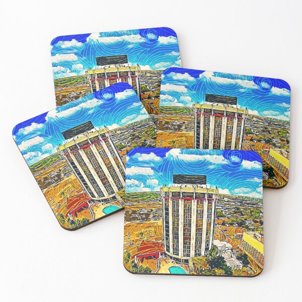 Item preview, Rio Grande Plaza hotel in Laredo, Texas - impressionist painting designed and sold by NickoPrints.