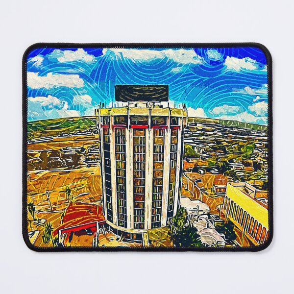Item preview, Rio Grande Plaza hotel in Laredo, Texas - impressionist painting designed and sold by NickoPrints.