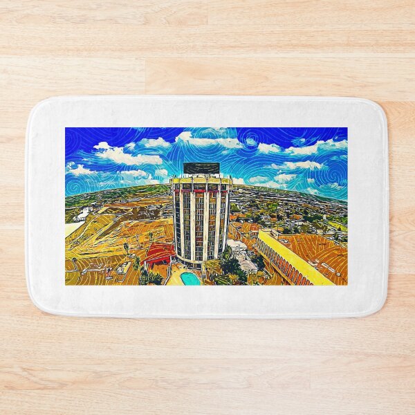 Item preview, Rio Grande Plaza hotel in Laredo, Texas - impressionist painting designed and sold by NickoPrints.