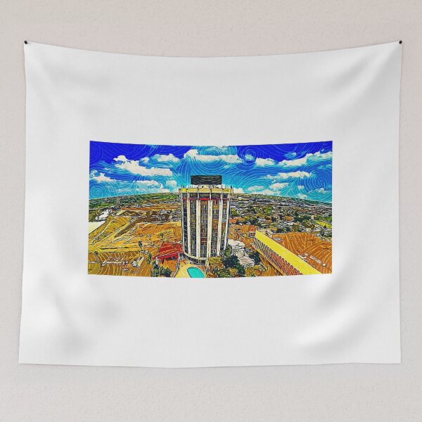 Item preview, Rio Grande Plaza hotel in Laredo, Texas - impressionist painting designed and sold by NickoPrints.