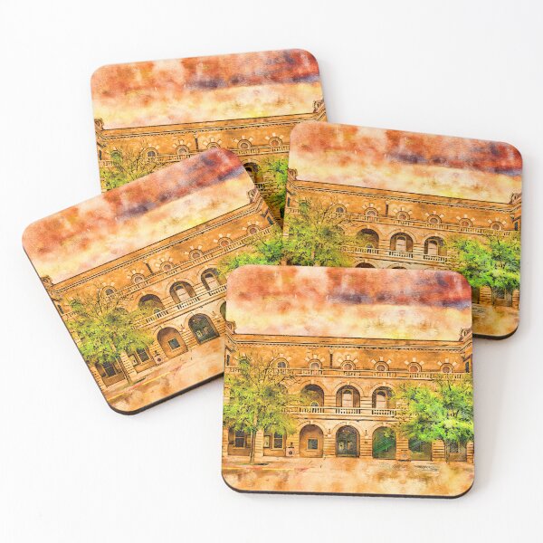 Item preview, Webb County Courthouse in Laredo, Texas - pen and watercolor designed and sold by NickoPrints.