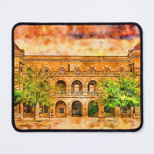 Item preview, Webb County Courthouse in Laredo, Texas - pen and watercolor designed and sold by NickoPrints.