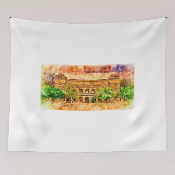 Item preview, Webb County Courthouse in Laredo, Texas - pen and watercolor designed and sold by NickoPrints.