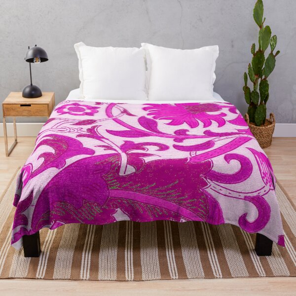 Item preview, Purple Pink Floral Lodden Pattern on White designed and sold by fowons.