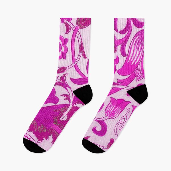 Item preview, Purple Pink Floral Lodden Pattern on White designed and sold by fowons.