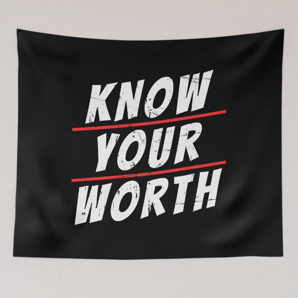 Item preview, know your worth retro  designed and sold by LolaMcKillop.